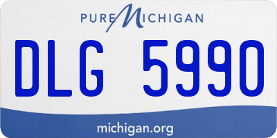 MI license plate DLG5990