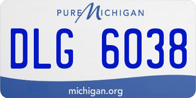 MI license plate DLG6038
