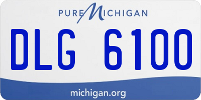 MI license plate DLG6100