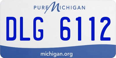 MI license plate DLG6112