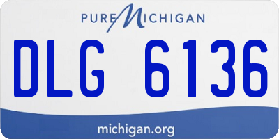 MI license plate DLG6136
