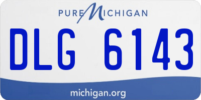 MI license plate DLG6143
