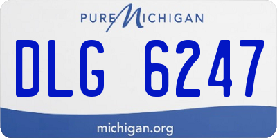MI license plate DLG6247