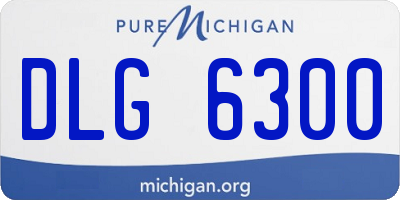 MI license plate DLG6300
