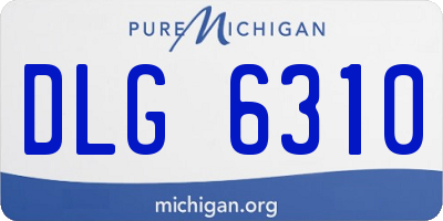 MI license plate DLG6310