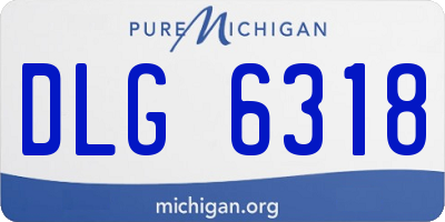 MI license plate DLG6318