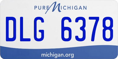 MI license plate DLG6378