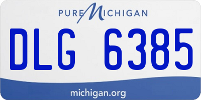 MI license plate DLG6385