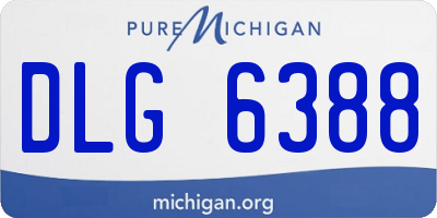 MI license plate DLG6388