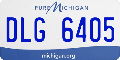 MI license plate DLG6405