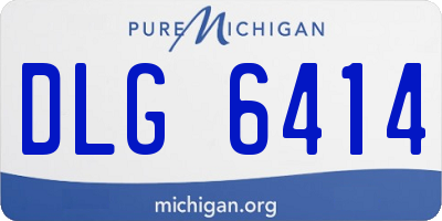 MI license plate DLG6414