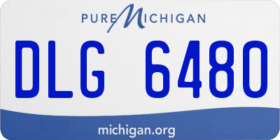 MI license plate DLG6480