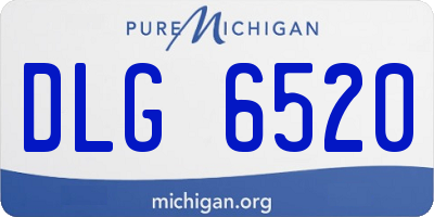 MI license plate DLG6520