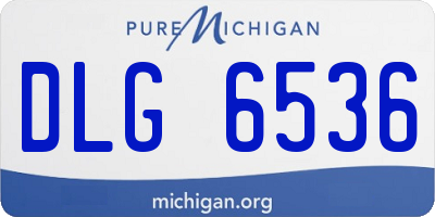 MI license plate DLG6536
