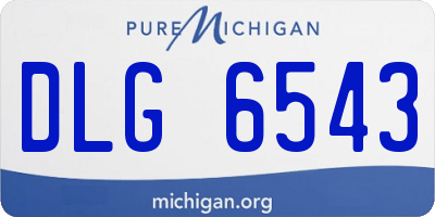 MI license plate DLG6543