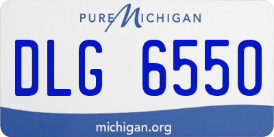 MI license plate DLG6550