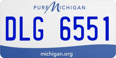 MI license plate DLG6551