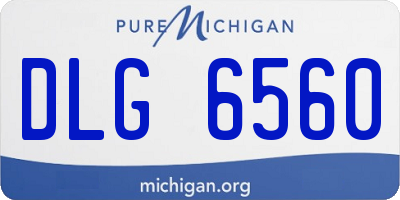 MI license plate DLG6560