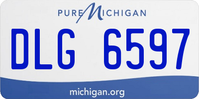MI license plate DLG6597