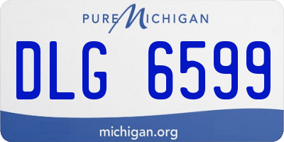 MI license plate DLG6599