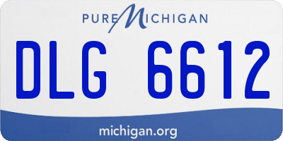 MI license plate DLG6612