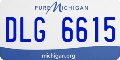 MI license plate DLG6615