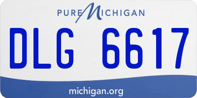 MI license plate DLG6617