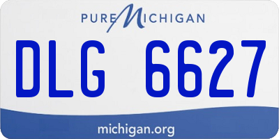 MI license plate DLG6627