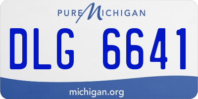 MI license plate DLG6641