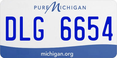 MI license plate DLG6654