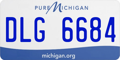 MI license plate DLG6684