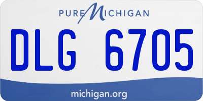 MI license plate DLG6705