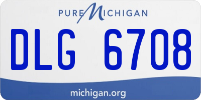 MI license plate DLG6708