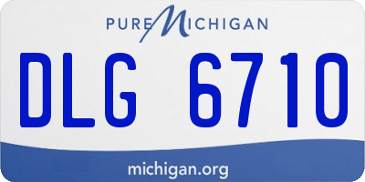 MI license plate DLG6710