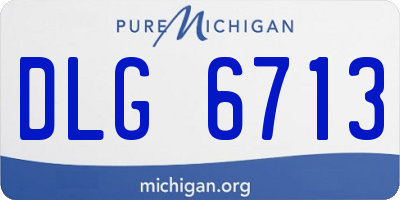 MI license plate DLG6713
