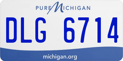 MI license plate DLG6714