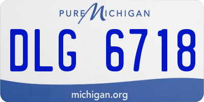 MI license plate DLG6718