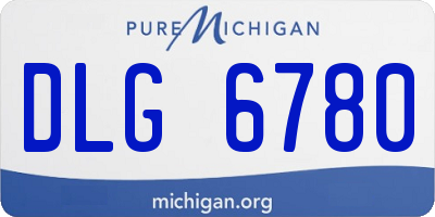 MI license plate DLG6780