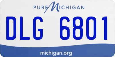 MI license plate DLG6801
