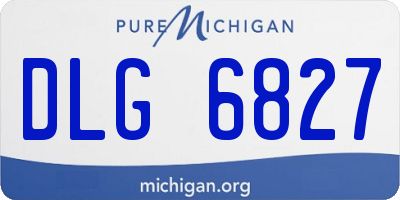 MI license plate DLG6827