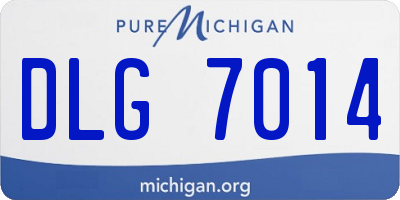 MI license plate DLG7014