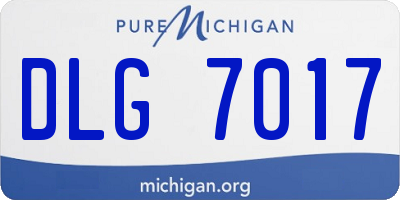 MI license plate DLG7017