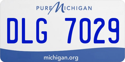 MI license plate DLG7029