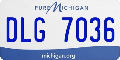 MI license plate DLG7036
