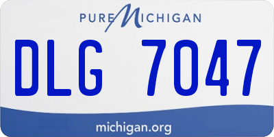 MI license plate DLG7047
