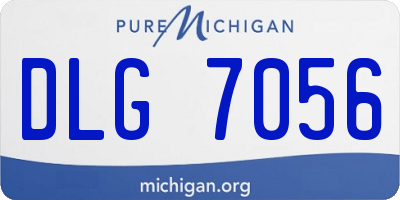 MI license plate DLG7056
