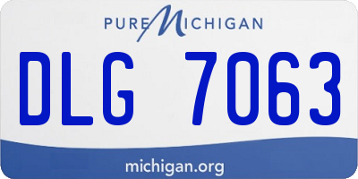 MI license plate DLG7063