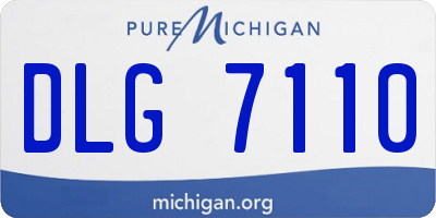 MI license plate DLG7110