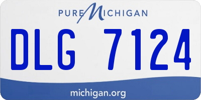 MI license plate DLG7124