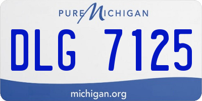 MI license plate DLG7125
